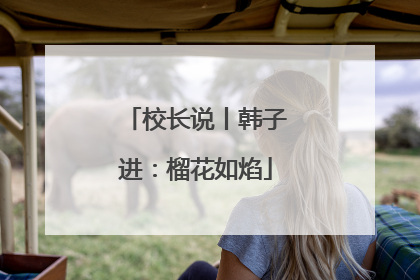 校长说丨韩子进：榴花如焰